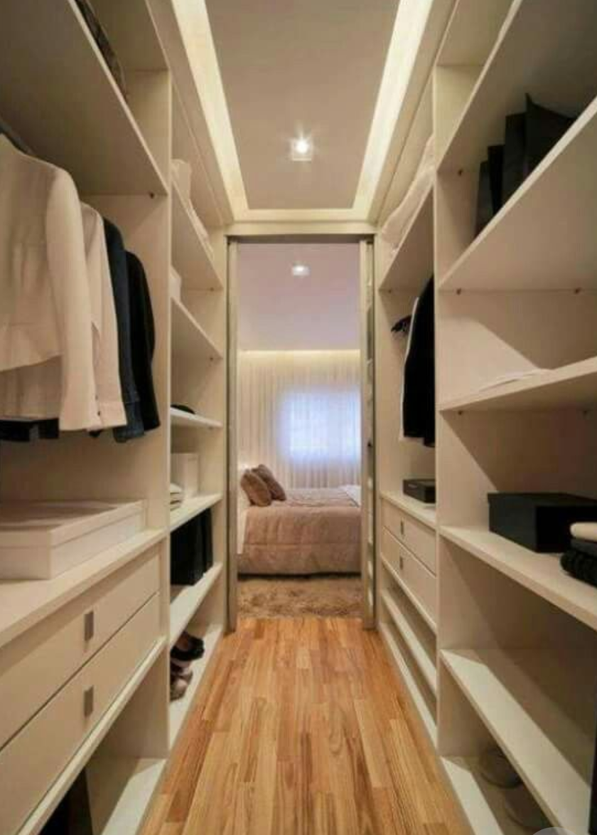 П-образная гардеробная комната в спальню Атырау