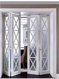 Белые складные двери гармошка Атырау