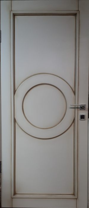 Межкомнатная дверь в профиле массив (эмаль с патиной) Атырау
