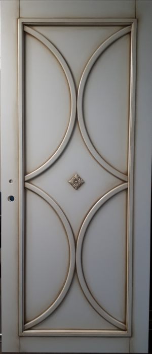 Межкомнатная дверь в профиле массив (эмаль с патиной) Атырау